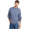 Aran Woollen Mills The Irish Store - Irish Gifts from Ireland Aran Woollen Mills Maglione Pullover Maglione Unisex Lavorato a Maglia 100% Lana Merino (Denim, XL)