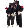 SHUOJIA Pigiama Intero Adulti, Costume da Animali, Onesie Unisex per Cosplay di Halloween, Costume Halloween Carnevale Festa Animale Sleepwear (Bat,Donna-L)