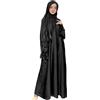 sodeber Abito Caftano Abaya con Hijab da Donna, Sciarpa Caftano a Maniche Lunghe a Intera Religiosa Islamica