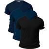Viterbo Biancheria Set 3 Maglie Intime Uomo Navigare in 100% Cotone Scollo A V Manica Corta Art. 512 (Multicolore, 4/M)