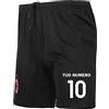 BrolloGroup Pantaloncini Milan Replica | Pantaloncino Sport Calcio |Personalizzabili con Il Tuo Numero Preferito o del Tuo Giocatore Ibrahimovic, LEAO, Giroud, Theo Ragazzo Adulto PS 27745