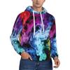 DFEPFKGOKL Felpa con cappuccio da uomo con cappuccio colorata fumo felpa con cappuccio con grandi tasche, maniche lunghe grafica 3d casual vestibilità ampia felpe con cappuccio per uomo, 3D, L