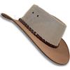 Oztrala HAT Australian Outback P-Leather Feltro Maglia Breezer Cowboy Aussie Jacaru Golf HSRZ US - marrone - 7.375
