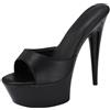 Generic Slip On Pantofole Donna Moda Versatile Sexy Tacchi Alti Tacchi Slim Moda Sexy Femminile Tacchi Alti Perizoma Sandali Donna, Nero , 38 EU