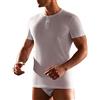 Cagi 3 Maglie Uomo 1308 Collo A Serafino Manica Corta in Puro Cotone (6, Bianco)