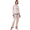 Noidinotte; more than pyjamas Noidinotte - Pigiama Donna Caldo Cotone con Pizzo Art.Romantic - XS Panna