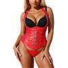 Generico Corsetto da Donna Taglie Forti Corpetto Casual Satin Floreale Dimagrante Eleganta Vintage Gotico Corsetti con Coulisse in Pizzo Femminile Bretelle per Halloween E Natale Costumi