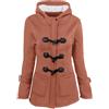 Cocila Cappotto Da In Tinta Unita Con Bottoni Corno Felpa Cardigan Imbottito Con Cappuccio Giacca Tute Felpa Da (Pink M)