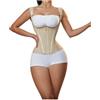 SFOIKVG Cintura Addominale da Donna Shapewear Corsetto Modellante for Donna a Doppia Compressione, Regolabile con Cerniera e Ganci, for Pancia Piatta per Il Supporto Addominale(Beige,S)