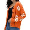 Generico Capotto di Donna Elegante Maglione Cardigan con Scollo a V Floreale in Maglia Leggera da Donna (Taglie Grandi Disponibili) Cappotto+Giubbotto+Donna (Hot Pink, XXXXL)