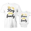 Puzzletee Coordinato papà e Figlio Body Neonato e T-Shirt papà Manica Corta Cotone 100%, Leggera, Traspirante, Idea Regalo papà, The King, The Prince, Re, Principino