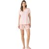 Noidinotte; more than pyjamas Noidinotte - Pigiama Donna in Cotone Top Manica Corta e Pantalone Corto Articolo Animalier - XS Rosa