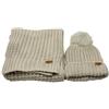 Barbour SET REGALO DONNA SCIARPA E CAPPELLO BEIGE IN PURA LANA TAGLIA UNICA