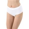 ALBERT KREUZ Set di 3 - Culotte Slip Vita Alta Comodo Cotone Elasticizzato Bianco Taglia XS