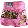 Runhomal Pantaloncini sportivi MMA da ragazzo, pantaloncini da boxe Muay Thai Kick Boxing Trunks per bambini 5-16 anni, Nero , 15-16 anni