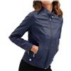 HAOLEI Giacca di Pelle Marrone Donna Giacca Biker Giubbotto Moto Vera Pelle Bomber Manica Lunga con Cerniera Casual Corta Giubbino Ecopelle Cappotto Capispalla Streetwear per Autunno Inverno
