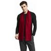 Glen Mila Sciarpa invernale da uomo alla moda in cashmere, lunga, tinta unita, alla moda, sciarpa morbida per uomo, Rosso scuro, L