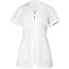 GIBLOR'S Casacca donna manica corta con cerniera, unos professionale (bianco, XL)