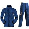 SHUAICJ Tuta da Saldatura da Uomo in Cotone Abbigliamento da Lavoro Riflettente Tasche per Pantaloni Slash Set Giacca E Pantaloni da Saldatura(4XL)