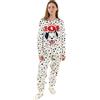 Disney Pigiama da Donna Bianco a Maniche Lunghe e Gamba Lunga La Carica dei 101 Comodo in Pile con Motivo a Pois | Perfetto per Dormire Tema del Film Classico Merchandising