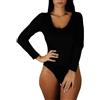 Clessidra Pacco da 2 Body Donna Manica Lunga in Lana Cotone PD4710 (2, Bianco)
