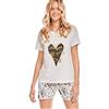 Infiore Pigiama donna corto puro cotone art. PAP0391 - M, Bianco