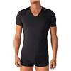 Liabel Maglietta Intima Uomo Cotone BIELASTICO Scollo V 3 e 6 Pezzi, Maglia Intima Uomo Elasticizzata, 8035 (3 Pezzi Nero, L)