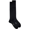 Gallo Calze lunghe uomo cotone chiffon blu tinta unita