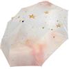 Mexpekil Ombrello compatto con nuvole rosa Starlight antivento ombrello da viaggio con apertura automatica e chiusura per donne uomini unisex