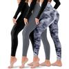Laite Hebe 3 paia di leggings da donna - non trasparenti, a vita alta, zona contenitiva sulla pancia, pantaloni da yoga, per allenamento, corsa, Small/Medium