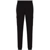 EA7 Emporio Armani Pantaloni Cargo Core Identity in Misto Cotone Felpato,8NPP68 (IT, Testo, L, Regular, Regular, Nero)