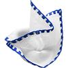 Remo Sartori - Fazzoletto da Taschino in Lino Bianco con Orlo ad Uncinetto Fatto a Mano, Made in Italy, Uomo. (Verde)