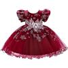 Generico Vestito Principessa Bambina Abito Festa Compleanno Natale Scolare Cerimonia Gonna Elegante Infantile Decorazioni Perle (12-18 Months)