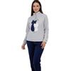Viterbo Biancheria Pigiama Donna Invernale in Morbido Coral Fleece LWW00086 (Grigio Chiaro, M)