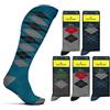 Sicem Pack 6 Paia Calze Uomo Navigare Caldo Cotone Lungo 5 Modelli (Pack 6 Paia Art.155 - Unica 40/46)