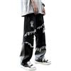 ORANDESIGNE Uomo Hip Hop Baggy Jeans Stampati Cargo Jeans Pantaloni Stile Hipster Denim Gamba Larga Allentata per Adolescenti Vintage Harajuku Jeans Dritti I Giallo L