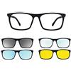 Ultem THEMA U-257 Colore M04 BLU OPACO Montatura per occhiali da vista e sole + 4 CLIP-ON Linea Original "99 John St NYC" Genere UOMO