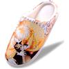 Roffatide Anime Demon Slayer Pantofole Fuzzy Casa Pantofole aperte sul retro Pantofole a punta chiusa Pantofole leggere con suola in gomma Rosa 37 1/3-38