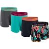 Volcom Boxer da Uomo, Confezione da 4 Boxer in Poliestere Spandex, Grigio/Nero/Viola/Navy, Grande