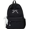 CAZSTYK Zaini con fiocchi Borsa da viaggio Zaino casual di grande capacità Zaino da scuola per studenti Zaini per la scuola Giapponese Zaini per donna Ragazze Fiocchi dolci Grande capacità Casual Daypacks