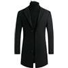 Generico Trench Lungo Da Uomo, Caldo Cappotto Invernale Monopetto, Giacca Con Tasche, Spesso, Casual Da Lavoro, Elegante, Vestibilità Slim, Classico, Soprabito, Bianco Xs