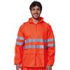 Logica Professional LOGICA COMPLETO ANTIPIOGGIA ALTA VISIBILITA' GIACCA E PANTALONI IMPERMEABILI CON BANDE COLORE ARANCIONE TAGLIA XXL