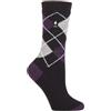 HEAT HOLDERS - Donna invernali caldi sottili calzini termici (37-42, Nero/viola (Valletta))