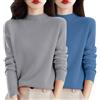 MJGkhiy 2 Pack Maglione Donna Invernale Lana Elegante Collo Alto Maglioni Moda Tinta Unita Maglia Autunno Comodo Manica Lunga Maglie Invernali Caldo Jumpers Casual Maglioncino Sweater