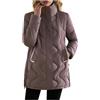 Suncadmious Piumino trapuntato oversize da donna Moda Capispalla imbottita calda con tasche Piumino leggero trapuntato Cappotto imbottito casual (Nero,M)