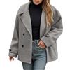 Luadnysin Trench Corto Donna Trench Donna Corto Blu Giubbotto Primaverile Parka Impermeabile Giacca Elegante Verde Militare in Pelle Moda Giacche Primavera da Giubotto Comodo Curvy Cappotti XS Corta Giubbotti