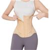 MZSKLW Body modellante per la vita da donna, snella, controllo della pancia, fitness, post-parto, body per allenamento della vita, Beige, XXS