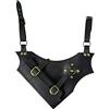 Suammiitstrieadea Fodero medievale con spada e pugnale per cosplay, Halloween, nero, Nero, 20,5 x 12 cm, 20.5 x 12cm