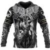 HuazomeeHZM Nordico Viking Tattoo 3D Stampato Donne/Uomini Felpa con Cappuccio con Cappuccio Felpa novità Pullover Maglione Top
