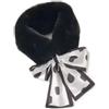 Brillabenny FOULARD COLLO SCIARPA ECO PELLICCIA SINTETICA SCALDA COLLO PASHMINA DONNA COLLARE (NERO 3)